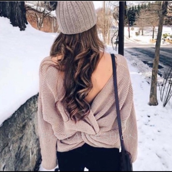 OOTDFASH Knot Back Knit Sweater - Picture 2 of 9